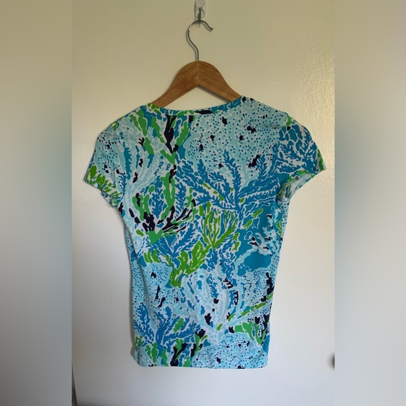 Lilly Pulitzer,  Michelle Top in Let’s Cha Cha-Blue, NWOT, Size XS - Picture 2 of 5